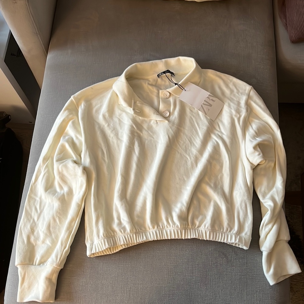 Zara top NWT white super soft